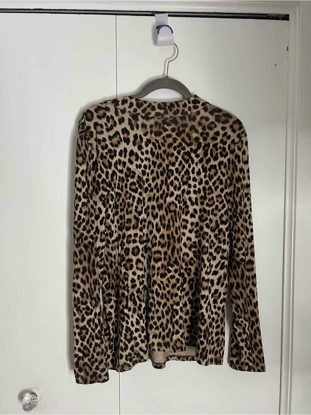 Reitmans Leopard Print Crew Neck Sweater - Brown/Tan